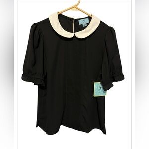 CECE PETER PAN CUT BLOUSE